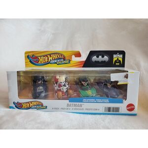 Hot Wheels‎ Racer Verse 2024 Batman 4 Pack Harley Quinn, Cat Woman And Robin